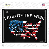 Land Of The Free Novelty Rectangle Sticker Decal