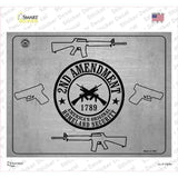 2nd Amendment Shield With Guns Novelty Rectangle Sticker Decal