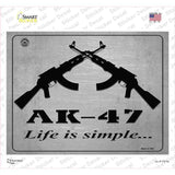 AK-47 Life Is Simple Novelty Rectangle Sticker Decal