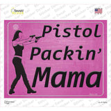 Pistol Packin Mama Novelty Rectangle Sticker Decal