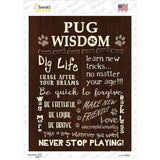 Pug Wisdom Novelty Rectangle Sticker Decal