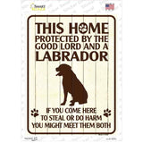 Labrador Protected Novelty Rectangle Sticker Decal