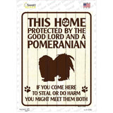 Pomeranian Protected Novelty Rectangle Sticker Decal