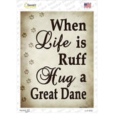 Hug A Great Dane Novelty Rectangle Sticker Decal