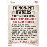 Non-Pet Owners Cairn Terrier Novelty Rectangle Sticker Decal