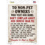 Non-Pet Owners Chinese Shar Pei Novelty Rectangle Sticker Decal