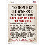 Non-Pet Owners Chow Chow Novelty Rectangle Sticker Decal