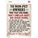 Non-Pet Owners Cocker Spaniel Novelty Rectangle Sticker Decal