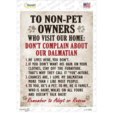 Non-Pet Owners Dalmatian Novelty Rectangle Sticker Decal