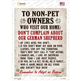 Non-Pet Owners German Shepherd Novelty Rectangle Sticker Decal