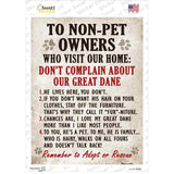 Non-Pet Owners Great Dane Novelty Rectangle Sticker Decal