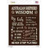 Australian Shepherd Hound Wisdom Novelty Rectangle Sticker Decal