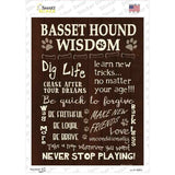 Basset Hound Wisdom Novelty Rectangle Sticker Decal