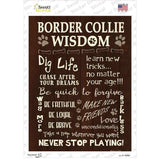 Border Collie Wisdom Novelty Rectangle Sticker Decal