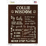 Collie Wisdom Novelty Rectangle Sticker Decal