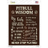 Pitbull Wisdom Novelty Rectangle Sticker Decal