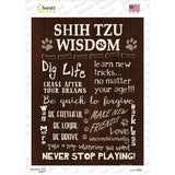 Shih Tzu Wisdom Novelty Rectangle Sticker Decal
