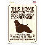 Protected By A Cocker Spaniel Novelty Rectangle Sticker Decal