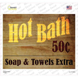 Hot Bath Novelty Rectangle Sticker Decal