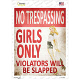 No Trespassing Girls Only Novelty Rectangle Sticker Decal