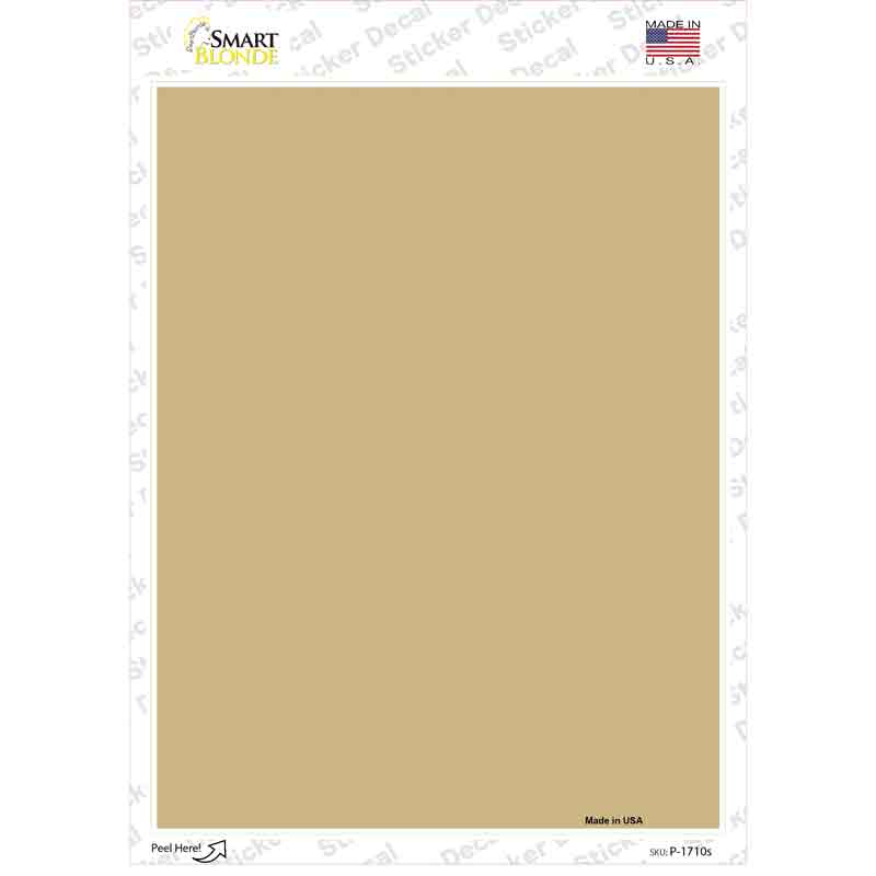 Gold Blank Novelty Rectangle Sticker Decal