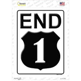 End Highway 1 Novelty Rectangle Sticker Decal