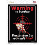 Warning To Burglars Novelty Rectangle Sticker Decal