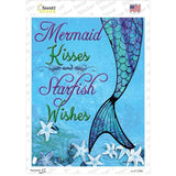 Mermaid Kisses and Starfish Wishes Novelty Rectangle Sticker Decal
