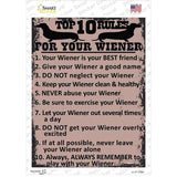 Top Ten Rules For Your Wiener Novelty Rectangle Sticker Decal
