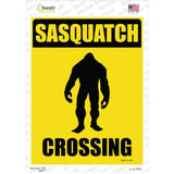 Sasquatch Crossing Novelty Rectangle Sticker Decal