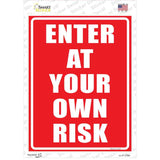 Enter At Your Own Risk Novelty Rectangle Sticker Decal