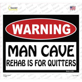 Man Cave Rehab Is For Quitters Novelty Rectangle Sticker Decal