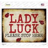 Lady Luck Please Stop Hear Novelty Rectangle Sticker Decal