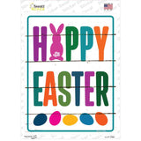 Happy Easter with Eggs Novelty Rectangle Sticker Decal