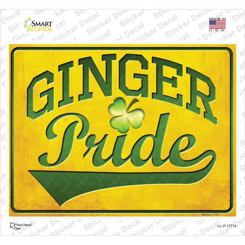 Ginger Pride Novelty Rectangle Sticker Decal