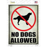 No Dogs Allowed Novelty Rectangle Sticker Decal