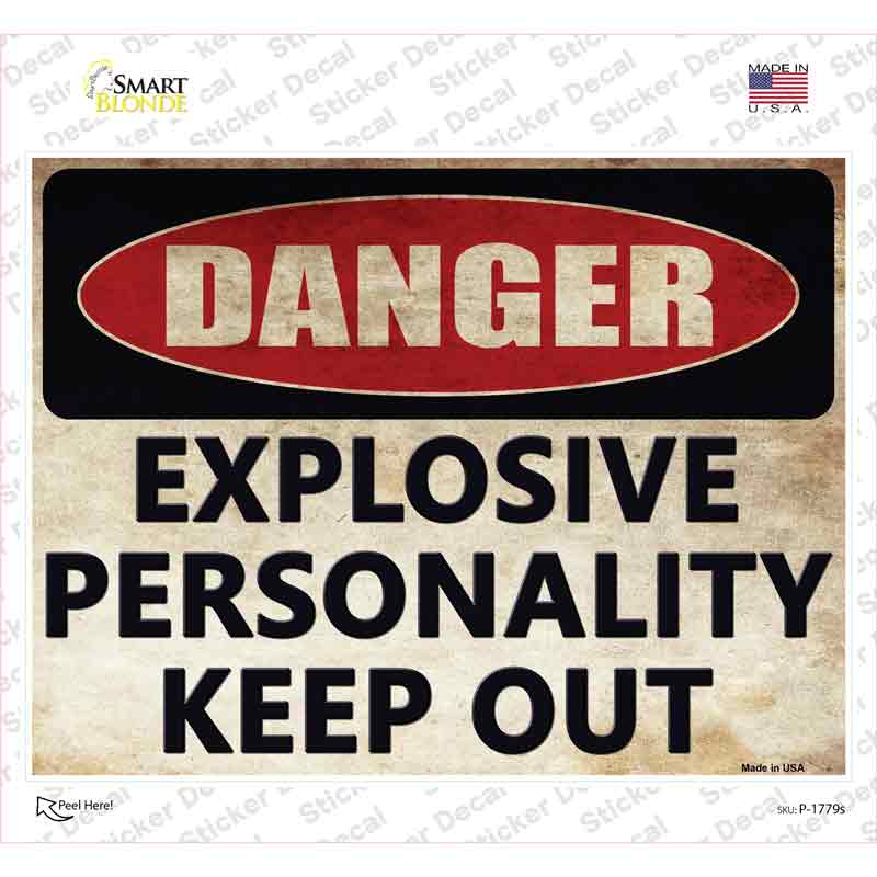 Explosive Personality Novelty Rectangle Sticker Decal