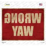 Mirrored Wrong Way Novelty Rectangle Sticker Decal