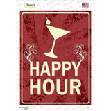 Happy Hour Novelty Rectangle Sticker Decal
