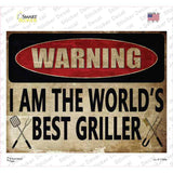 The Worlds Best Griller Novelty Rectangle Sticker Decal