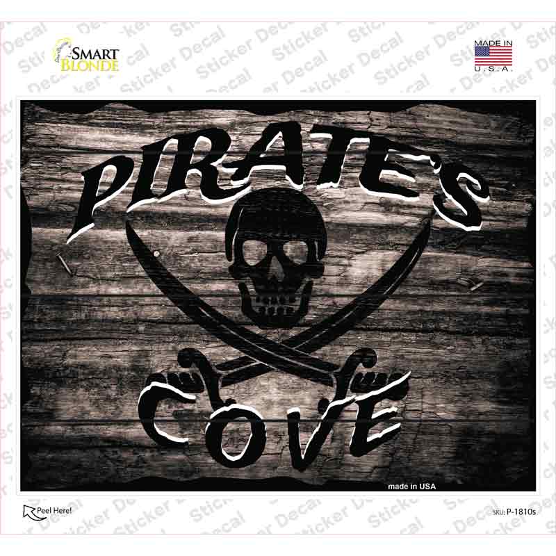 Pirates Cove Novelty Rectangle Sticker Decal