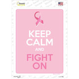 Keep Calm Fight On Novelty Rectangle Sticker Decal