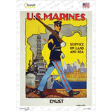 US Marines Vintage Poster Novelty Rectangle Sticker Decal