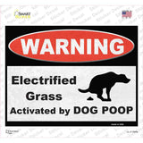 Warning Electrified Grass Novelty Rectangular Sticker Decal
