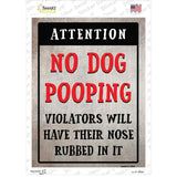 No Dog Pooping Novelty Rectangular Sticker Decal