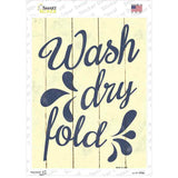 Wash Dry Fold Novelty Rectangular Sticker Decal