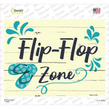 Flip Flop Zone Blue Novelty Rectangular Sticker Decal