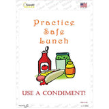 Practice Safe Lunch Novelty Rectangle Sticker Decal
