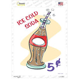 Ice Cold Soda Novelty Rectangle Sticker Decal