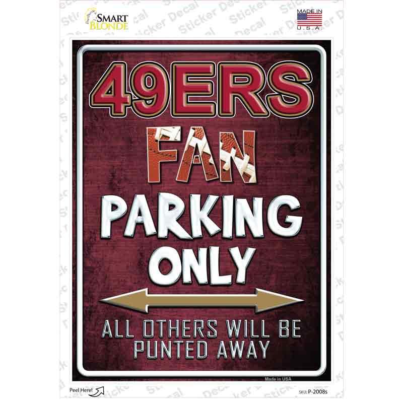 49ers Novelty Rectangle Sticker Decal
